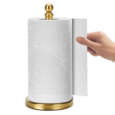 Fatizon Porte-Serviettes en Papier, doré, avec Base lestée pour Une Utilisation à Une Main (doré)