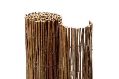 NOOR Esterilla de Sauce Deluxe 0,90 x 3,00 m, protección Natural con Alambre galvanizado Entrelazado para una Alta Estabilidad, protección contra el Viento para terraza y balcón