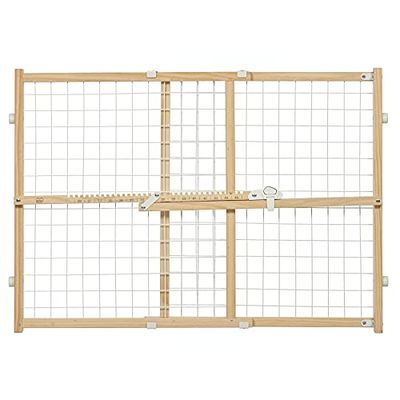 Midwest Homes for Pets Wire Mesh Pet Safety Gate, 60.96 centimeters Tall & Expands 17.78-105.41 centimeters Wide; Wood, Model 2924WWM-2