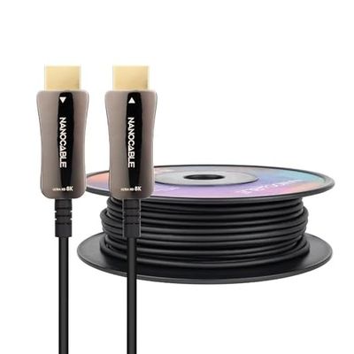 levitantes HDMI-kabel v2.1 AOC 8K @60HZ, 50 m, hoge snelheid, ondersteunt high-definition audio en video, ideaal voor thuisbioscoop en gaming.