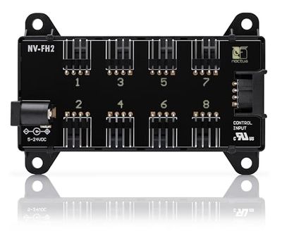 Noctua NV-FH2, Hub Ventole a 8 Canali per Ventole da 5 V, 12 V e 24 V, Fino a 60 W Totali con Alimentatore Opzionale con Connettore Cilindrico da 5,5 mm (Nero)
