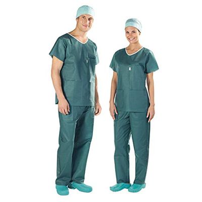 Cura Farma Divisa Tnt Lot de 10 blottes et pantalon de sport Spécialiste Sanitaire Respirant et Hypoallergénique Hautement Performance Unisexe Vert