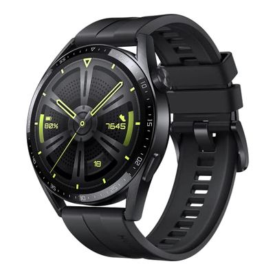 HUAWEI Watch GT 3 Noir, 46 mm, Longue autonomie, AI Running Coach, 100 plus modes sport, Appels Bluetooth, Positionnement à cinq systèmes, Suivi de la fréquence cardiaque, Surveillance du SpO2