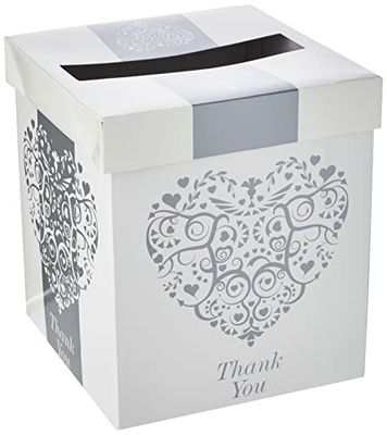 Neviti Vintage Romance Caixa de correio, papel, prateado, 21 x 21 x 25 cm
