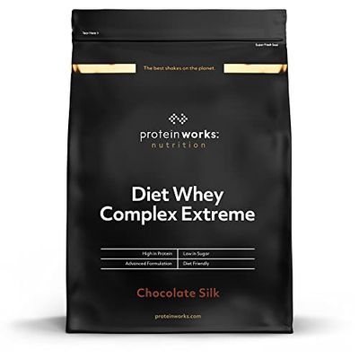Protein Works - Diet Whey Complex Extreme Protein Powder| Low Fat & Low Calorie Diet Shake | Vitamin & Mineral Rich | No Added Sugar | Chocolate Silk | 500 g