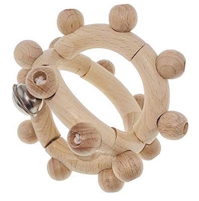 Hess Holzspielzeug 11097 Hochet de motricité en bois en forme de boule avec pièces mobiles pour bébé à partir de 6 mois Fait à la main