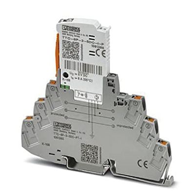 PHOENIX CONTACT TTC-6P-3-5DC-PT-I Parasurtenseur composé d'une prise de protection et d'un élément de base, avec indicateur d'état intégré pour un circuit de signal sans potentiel à 3 fils