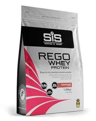 Science in Sport Rego Whey Protein Poudre 1,35kg Chocolat - Boisson de récupération poudre avec glucides, protéines, électrolytes, vitamines et minéraux, Pour un entraînement efficace, 100% Whey
