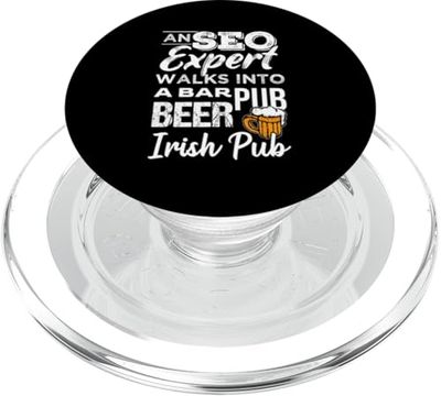 Diseño de optimización de motores de búsqueda SEO PopSockets PopGrip para MagSafe