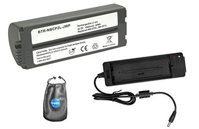 Batteria di ricambio digitale PLUS caricabatteria da viaggio per Canon NB-CP2L, NB-CP1L - Include custodia per accessori per lenti