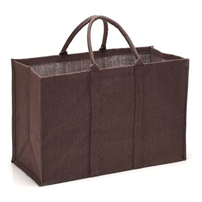 La Cordeline SACJBPFCH Boodschappentas van jute, 55 x 25 x 55 cm, 48 l, chocoladebruin