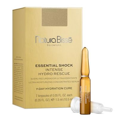 Natura Bissé Essential Shock Intense Hydro Rescue, Ultra-moisturizing Concentrated Treatment, Hydrates, Comforts, Smoothes, 7 ampoules