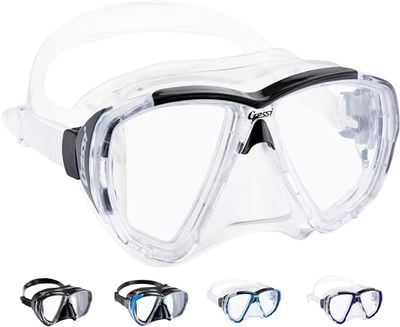 Cressi Men's Big Eyes Scuba Diving and Snorkeling Mask, Transparent/Black, One Size UK