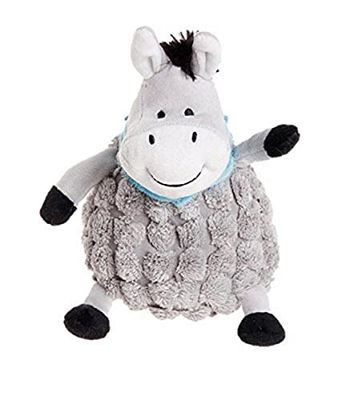 Petface Farmyard Buddies Dumpy Donkey Jouet en Peluche pour Chien Gris