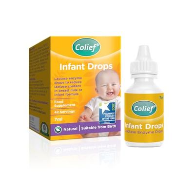 Colief Infant Drops | Lactase Enzyme Drops | Natural Colic Relief for Babies | Reduces Bloating, Wind and Crying | 7ml