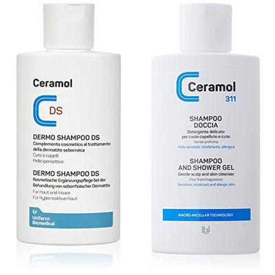 Unifarco Ceramol Ds Dermoshampoo - 200 ml & Ceramol Shampoodoccia - 200 ml