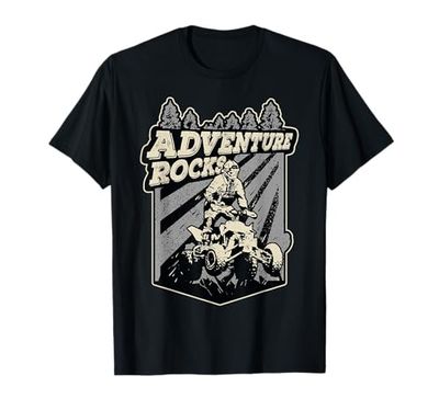 Adventure Rocks Esqueleto Quad Piloto Regalo ATV Amante Camiseta