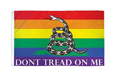 AZ FLAG - Don't Tread on Me Rainbow flagga - 90 x 60 cm - HBTQ-flagga - gay 100% polyester med integrerade metallöljetter - flagga 50 g