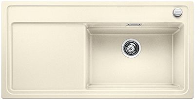 BLANCO 521232 ZENAR XL 6 S, lavello da cucina, SILGRANIT PuraDur, gelsomino, con tagliere in vetro, 60 cm Unterschrank-DampfgarPlus