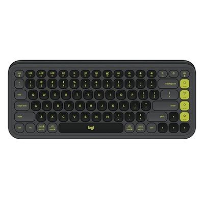 Logitech POP ICON KEYS draadloos Bluetooth-toetsenbord, comfortabel typen, programmeerbare toetsen, eenvoudig schakelen tussen maximaal 3 apparaten, voor laptop, tablet, pc - Grafiet, QWERTZ