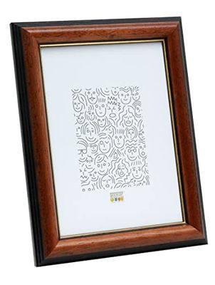 Deknudt Frames S222H3 Basic Cadre Photo Bois Brun Classique 21 x 29,7