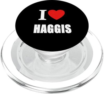 Me encanta Haggis para hombres, mujeres y estudiantes PopSockets PopGrip para MagSafe