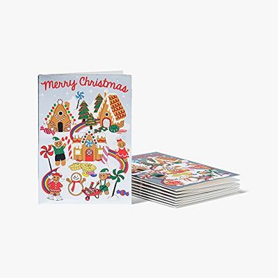 Paperchase Wunderhaus Zilverfolie Kerstkaarten - Pack van 8, 614005