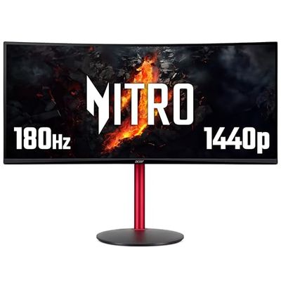 acer Nitro XZ342CU 34-inch Gaming Monitor - VA Panel, 3440 x 1440, 5ms, 165Hz, FreeSync Premium, HDR 400, DP, HMDI, Height Adjustable