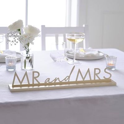 Ginger Ray Metaal Mrs bruiloft tafel teken decoratie, goud, 7,5 cm x 42,5 cm