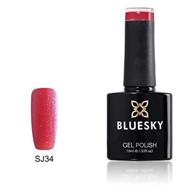 Bluesky SJ34 Jul Glitter Kom Nagellack 10 ml, Rosa