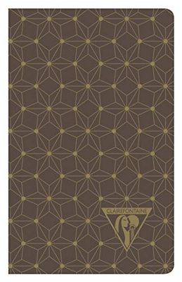 Clairefontaine 192086C Un Carnet Cousu - 7,5x12 cm 48 Pages Lignées Papier Clairefontaine Ivoire 90 g - Couverture Carte Pelliculage Mat Motif Aléatoire - Collection Neo Deco Automne-Hiver