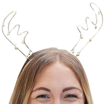 Ingefära ray bärbara horn med klockor guld jul återanvändbar