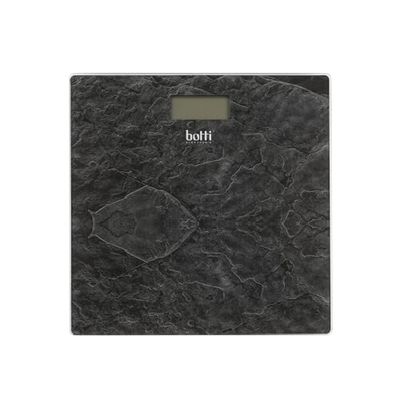 Botti Obsidian balanza de baño electrónica | Gran rango de medición hasta 180 kg | Alta precisión de 100 g | Pantalla LED | Apagado automático | Diseño compacto | Vidrio templado para durabilidad