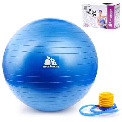 meteor Pelota Gimnasia Pelota de Ejercicio para Fitness Balón De Ejercicios con Bomba para Hombres y Mujeres Fitness Yoga Pilates (65 cm, Azul)