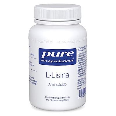 PURE ENCAPSULATIONS L-Lisina, Aminoácido Esencial, 90 Cápsulas Vegetales