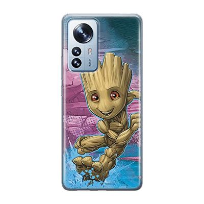 ERT GROUP mobiltelefonfodral för Xiaomi 12 PRO originalt och officiellt licensierat Marvel mönster Groot 001 optimalt anpassad till formen på mobiltelefonen, fodral tillverkad av TPU-plast