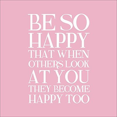 Pro-Art gla1003d muurschildering GlasArt "Be so happy...", 20 x 20 cm