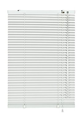 GARDINIA Persiana de alumínio, privacidade, proteção contra luz e brilho, montagem na parede e no teto, todas as peças de montagem incluídas, cortina de alumínio, branco, 80 x 240 cm (LxA)