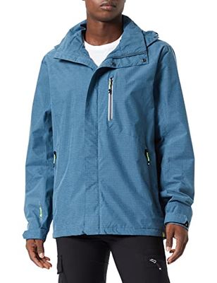 Killtec Carleb, Funktionsjacke mit Abzippbarer Kapuze Uomo, Blu Acciaio, L