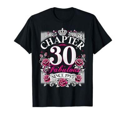 Womens Chapter 30 Fabulous Since 1995 30th Birthday Design Maglietta
