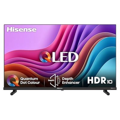 Hisense TV 32" QLED FHD 32E53NQT, Smart TV VIDAA U6, HDR10, Game Mode, Dolby Atmos, Works with Alexa, Tuner DVB-T2/S2 HEVC 10, lativù