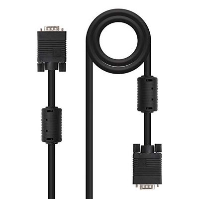 Monkey Ladder Hoogwaardige SVGA-kabel met ferriet voor monitor, projector en pc, HDB15/M-HDB15/M, zwart, 6 m