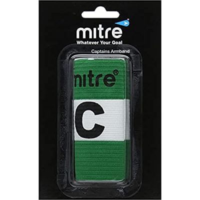 Mitre herr kaptenarmband, grön (grön/vit), liten