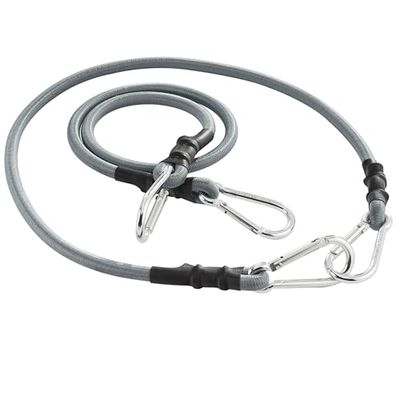 Windhager 07333 Spantang met karabijnhaak, grijs, 2 stuks