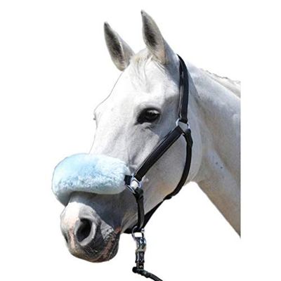 HKM 4000315309788 - Protezione per Naso in Vera Pelliccia d'Agnello, 6400, Colore: Blu