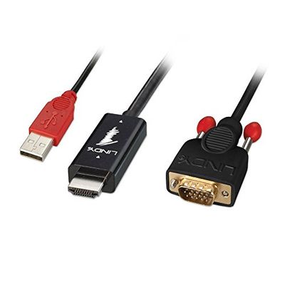 Lindy 41455 Cavo Adattatore HDMI a VGA, 1m