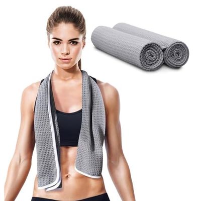 desired body Fitness Gym handdoeken (2 stuks) voor training, sport en lichaamsbeweging - zacht, lichtgewicht, sneldrogend, geurvrij