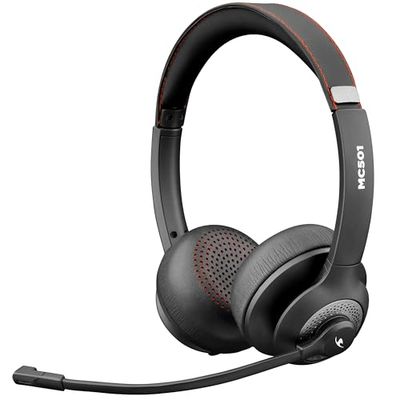 Bluestork - MC 501 - Casque Bluetooth sans Fil - Casque avec Micro Flexible - Casque sans Fil Bluetooth, Longue Autonomie, idéal pour Le Travail - PC/Tablettes/Smartphone