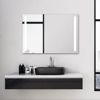 Talos Espejo de baño LED Light Con iluminación Blanca cálida - Cortes de Luz a izquierda y derecha - 100x70 cm