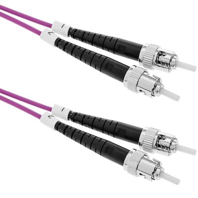 BeMatik - Multimode OM4 glasvezelkabel MMF duplex 50µm / 125µm ST-ST 50cm